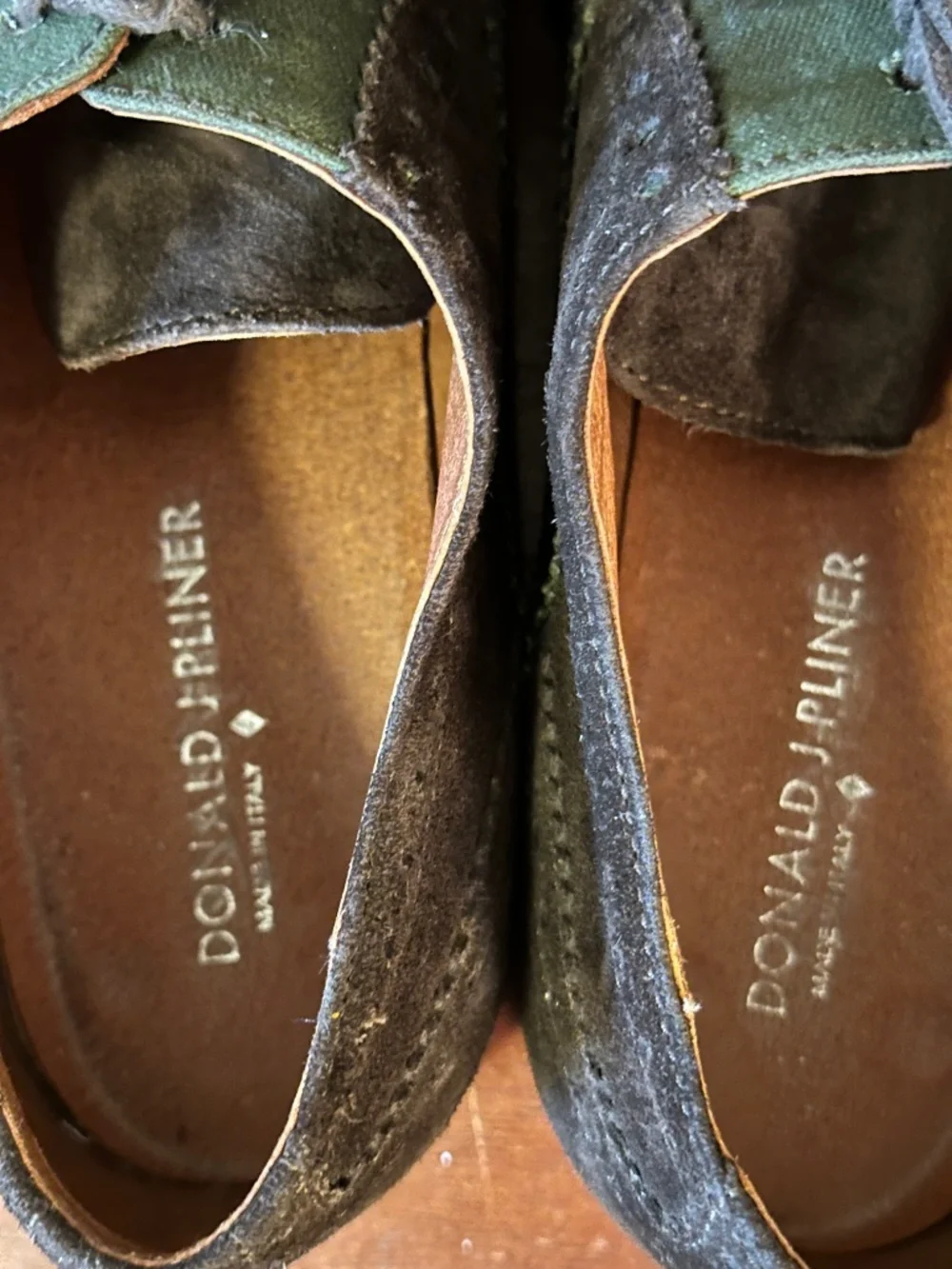 Donald J Pliner Suede Two-Tone Wingtip Oxfords
